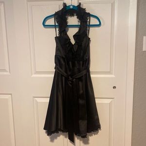 Fun flirty formal White House Black Market Black Halter size 6